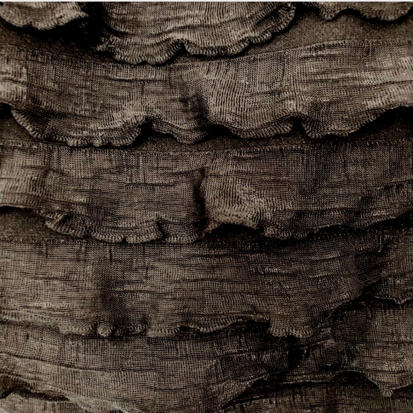 JS Collections Black Off-the-Shoulder Layered Ruffle Dress Women Size 12 - Picture 6 of 9